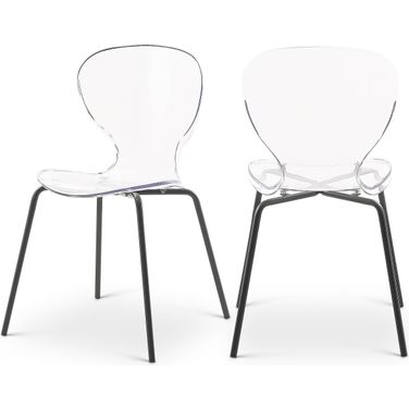 Clarion Dining Chair Set of 2 In Matte Black