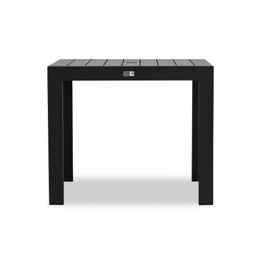 Classic Aluminum 35 Inch Square Dining Table In Black