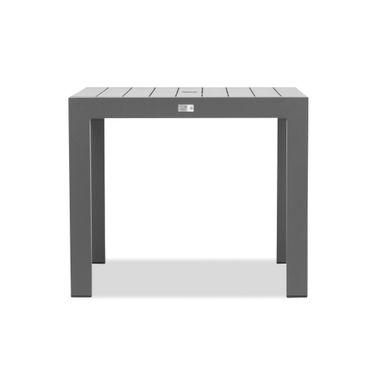 Classic Aluminum 35 Inch Square Dining Table In Slate