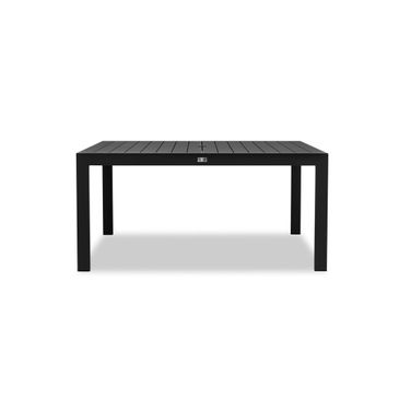 Classic Aluminum 63 Inch Square Dining Table In Black
