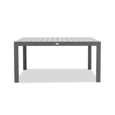 Classic Aluminum 63 Inch Square Dining Table In Slate