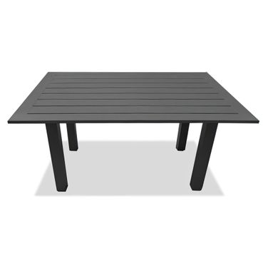 Classic Aluminum Rectangular Chat Table In Slate