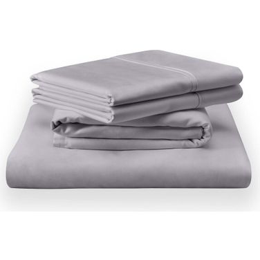 Classic Cotton King Sheet Set In Cool Gray