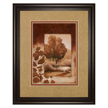 Classy Art Amber Grove Wall Art - Double Mat In Beige and Brown