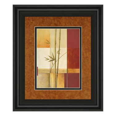 Classy Art Bamboo Harmony Wall Art - Double Mat In Multi