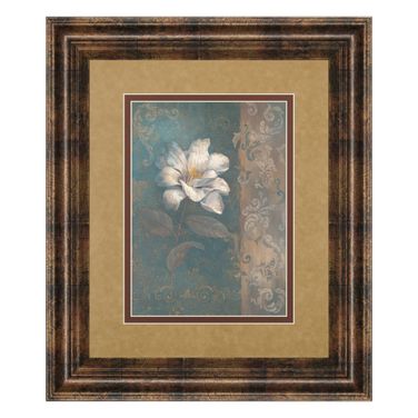 Classy Art Bloom Wall Art - Double Mat In White