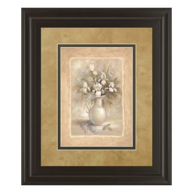 Classy Art Bouquet Wall Art - Double Mat In White