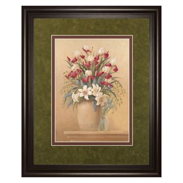 Classy Art Classic Petal II Wall Art - Double Mat In Multi