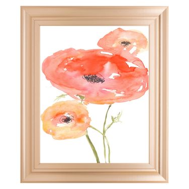 Classy Art Coral Bloom Wall Art In Multi