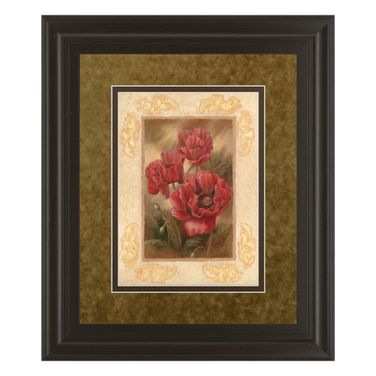 Classy Art Daphne's Poppies Wall Art - Double Mat In Multi