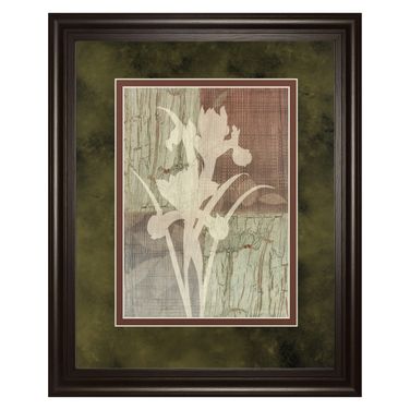 Classy Art Iris Silhouette Wall Art - Double Mat In Multi