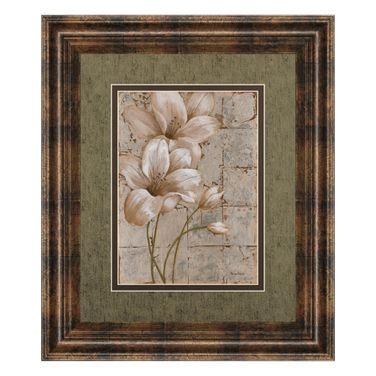 Classy Art Lillies Elegance Wall Art - Double Mat In Multi
