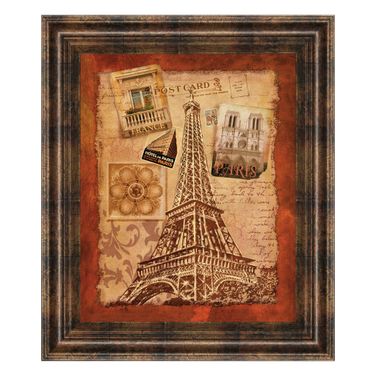 Classy Art Paris Postcard Memories Wall Art In Multi