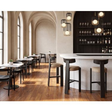 Claudia 30 Inch Claudia Bistro Table Set In White and Pewter