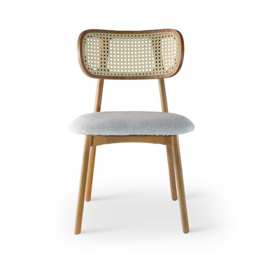 Claudia Cane Side Chair In Domasco And Natural