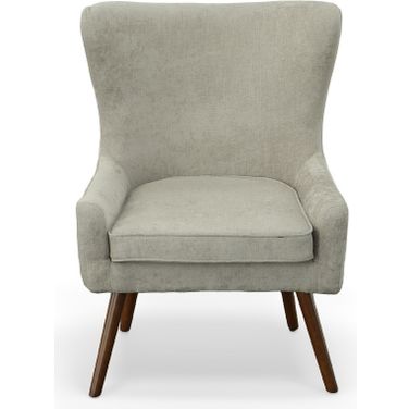 Claudie Wingback Accent Chair In Gray and Elm
