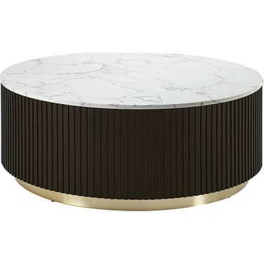 Clayten Coffee Table In White and Espresso