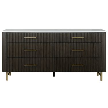 Clayten Dresser with Marble Top In Espresso