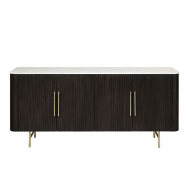 Clayten Server In White and Espresso