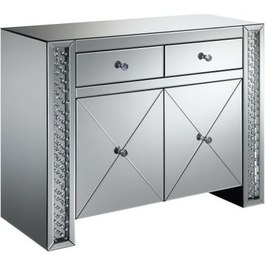 Maya 2-drawer Accent Cabinet Clear Mirror