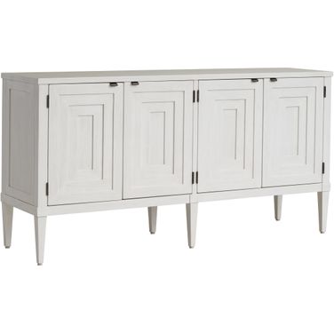 Sanibel Clearwater Media Console In Cream White