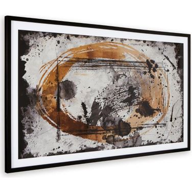 Clefting Black And Caramel And Tan Wall Art
