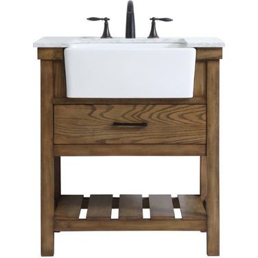 Clement 30 Inch Single Bathroom Vanity In Driftwood
