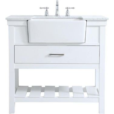 Clement 36 Inch Single Bathroom Vanity In White