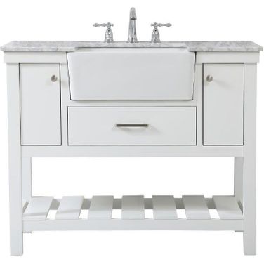 Clement 42 Inch Single Bathroom Vanity In White