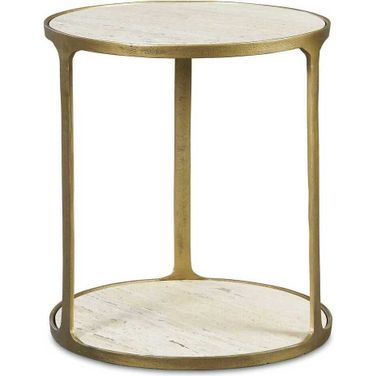 Clench Brass Side Table In Gold