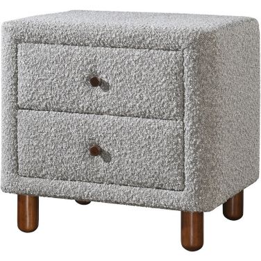 Cleo Nightstand In Gray Boucle
