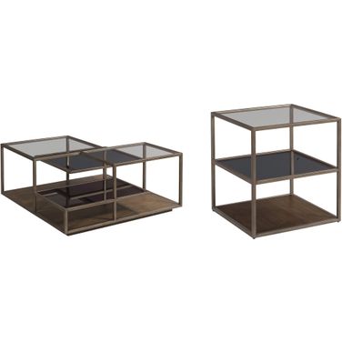 Cleo Occasional Table Set In Deep Brown