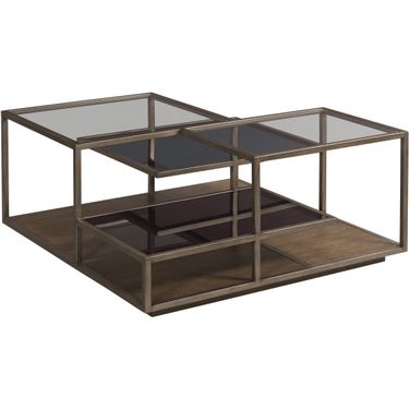 Cleo Square Coffee Table In Deep Brown
