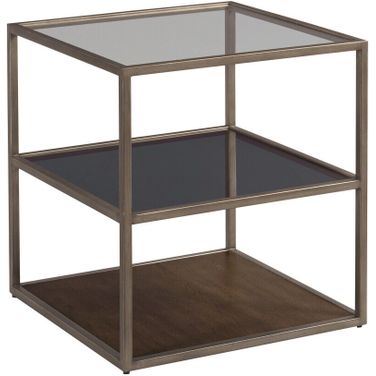 Cleo Square End Table In Deep Brown