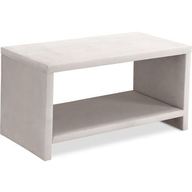 Cleo Velvet Night Stand In Cream