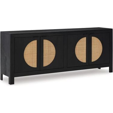 Cliffiings Accent Cabinet In Black and Natural