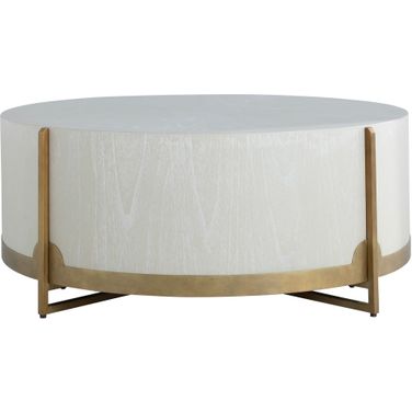 Clifton Coffee Table In White and Gold