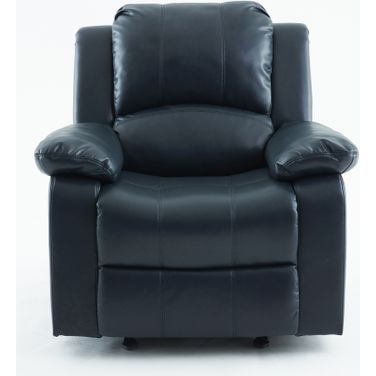 Clifton Leather Gel Glider Rocker Recliner In Midnight Blue