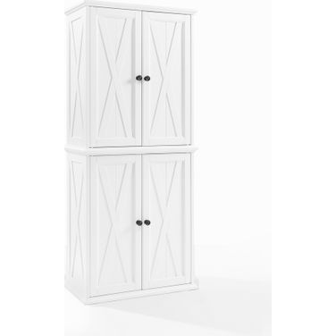 Clifton Tall Kitchen Storage Pantry In Distressed White