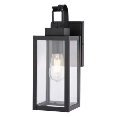 Clinton 13.75 Inch Outdoor Wall Light In Matte Black