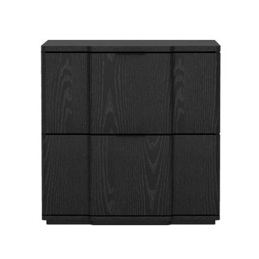 Clive 22 Inch 2-Drawer Nightstand In Black and Gold