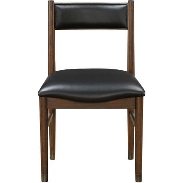 Clive Side Chair Set of 2 In Black and Cherry
