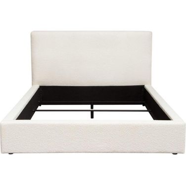 Cloud 43 Inch Low Profile Eastern King Bed In Ivory Boucle Fabric