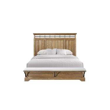 Clover Ridge King Panel Bed With Bench In Carmel
