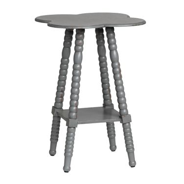 Clover Shaped Accent/End Table In Gray