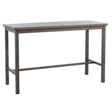 Club Aluminum Bar Table In Slate Gray