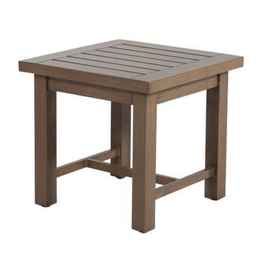 Club Aluminum End Table In Oak