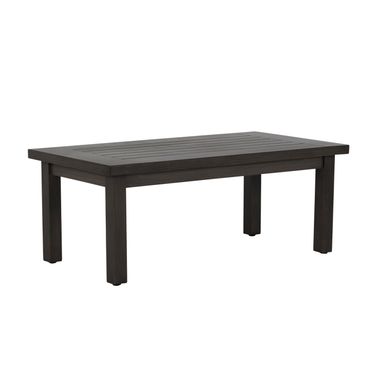 Club Aluminum Rectangular Coffee Table In Slate Gray