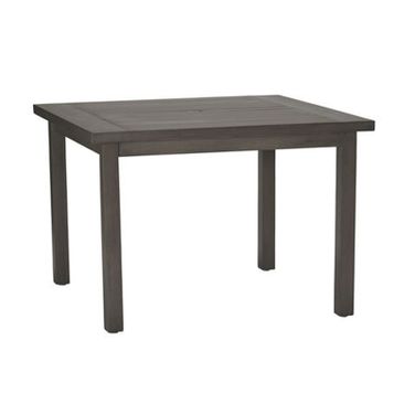Club Aluminum Square Dining Table In Slate Gray