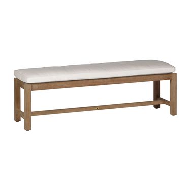 Club Teak Backless Bench In Bali Pearl